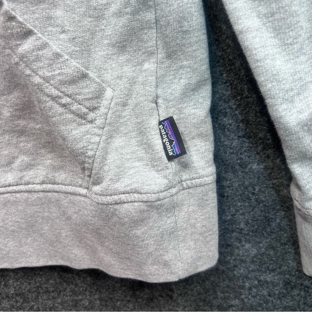 Patagonia Women's Organic Cotton Hooded Jacket Light Grey Size S Full Zip - Picture 5 of 14